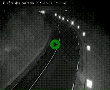 Webcam en haut de la Côte des Carreaux sur la N31 à Avesnes-en-Bray. Vue orientée vers Rouen