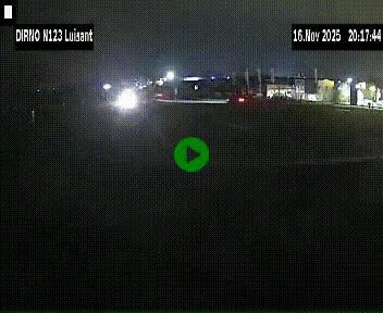 Webcam en périphérie de Chartres sur la N123, à hauteur de Luisant. Vue orientée vers Chartres