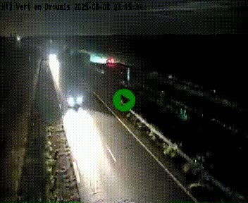 Webcam à hauteur de Vert-en-Drouais sur la N12, en périphérie de Dreux. Vue orientée vers Alençon