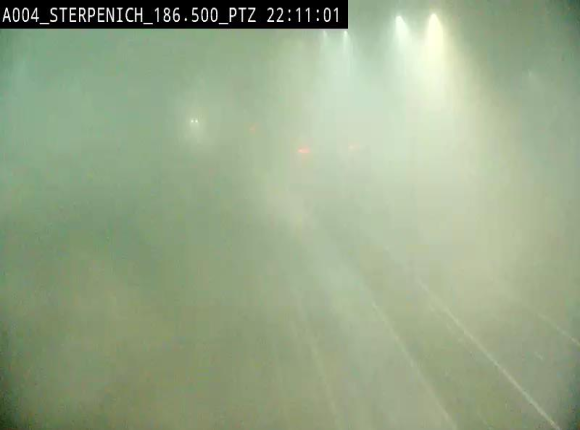 Webcam E411 à Sterpenich en Belgique près de la frontière du Luxembourg. Vue orientée vers Bruxelles