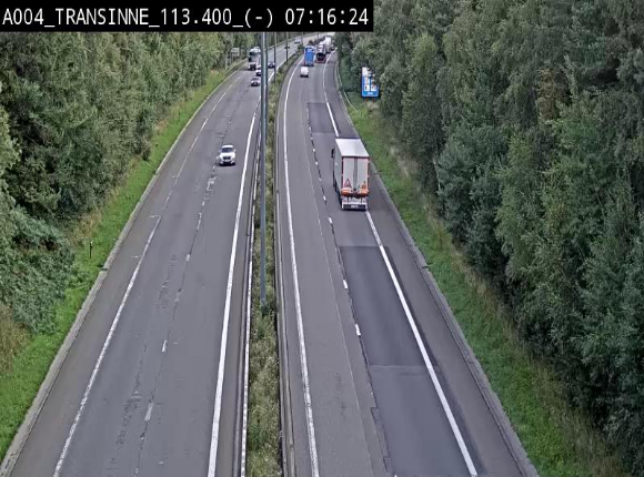 Caméra trafic E411 (A4) - Transinne direction Namur - BK 113.425