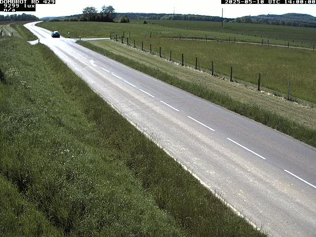 Webcam à Dombrot-le-Sec dans le département des Vosges sur la D429 à 407 mètres d'altitude