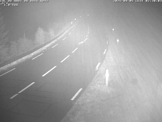 Webcam à 406 mètres d'altitude au niveau du col du haut du bois sur la RD32
