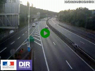 Caméra autoroute sur A6 - Valvert, près de Lyon, en direction de Paris, à hauteur de la sortie 36 Porte du Valvert