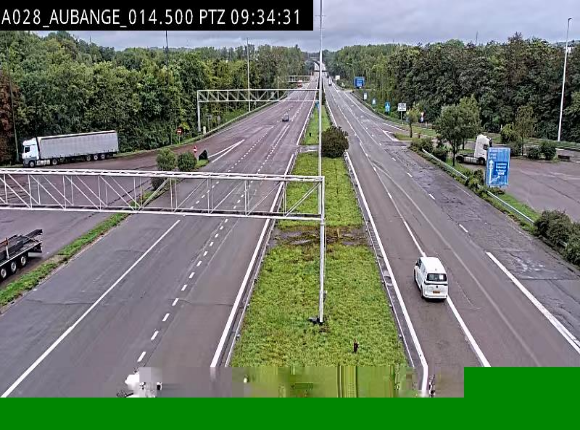 Webcam autoroute Belgique - Aubange - A28 direction Arlon - BK 14