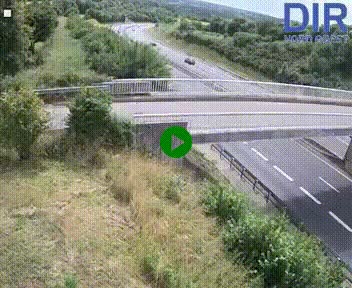 Webcam sur A84 à hauteur de Pont-Farcy, au niveau du pont autoroutier sur la Vire, au sud de Saint-Lô