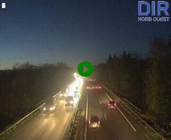 Webcam sur le périphérique de Caen (N814) à l'est de la ville, à Mondeville hauteur de la sortie 2, Presqu'île-Rives de l'Orne, au bout de l'autoroute A13