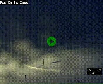 Webcam sur la N22 au niveau du poste frontière entre la France et Andorre à proximité de Pas de la Case à plus de 2000 mètres d'altitude