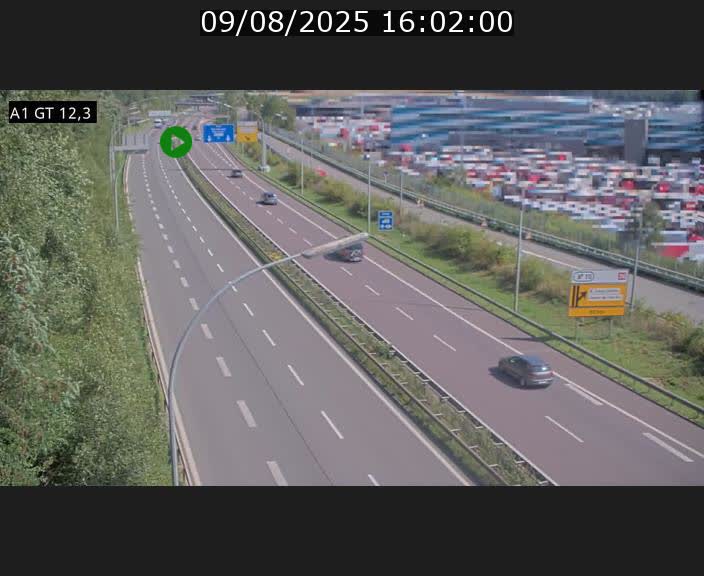 Traffic live webcam Luxembourg Senningerberg - A1 direction Allemagne - BK 12.3