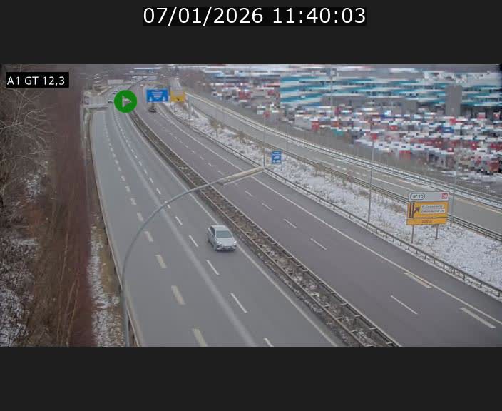 Traffic live webcam Luxembourg Senningerberg - A1 direction Allemagne - BK 12.3