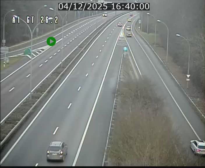 Traffic live webcam Luxembourg Grevenmacher - A1 direction Allemagne - BK 26.2
