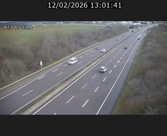 Webcam trafic sur A13 à hauteur de Mondorf-les-Bains en direction d'Altwies