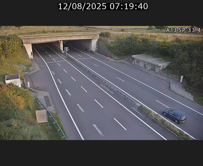 Webcam trafic sur A13 à hauteur d'Altwies en direction de Mondorf-les-bains et en provenance de l'Allemagne