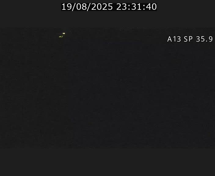 Webcam trafic sur A13 à l'entrée ouest du tunnel Markusbierg à Remerschen. Vue orientée vers Mondorf-les-Bains.