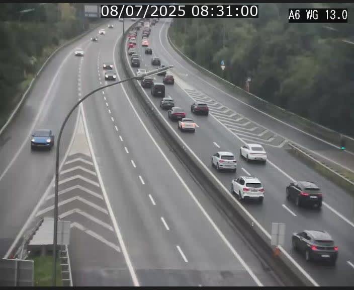 Traffic live webcam Luxembourg Mamer - A6 - BK 13 - direction Luxembourg/France/Allemagne
