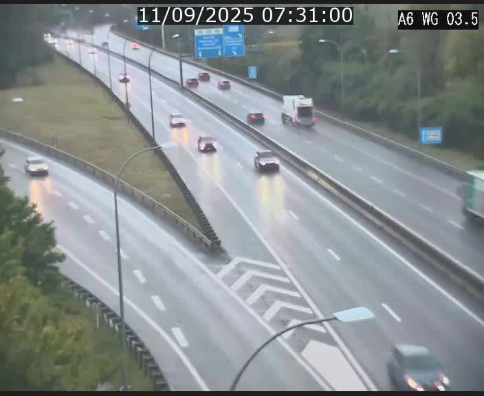 Traffic live webcam Luxembourg - Croix de Cessange - A6 - BK 3.5 - direction France/Allemagne