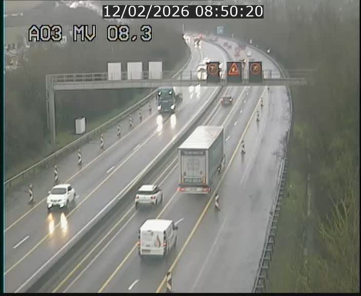 Webcam Autoroute après la Croix de Bettembourg en direction de Luxembourg sur l'A3