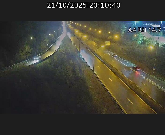 Traffic live webcam Luxembourg Jonction Lankelz - A4 - BK 14.7 - direction Luxembourg