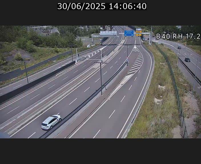 Webcam sur le contournement d'Esch Belval à hauteur de la sortie Université de Luxembourg. Vue orientée vers Luxembourg