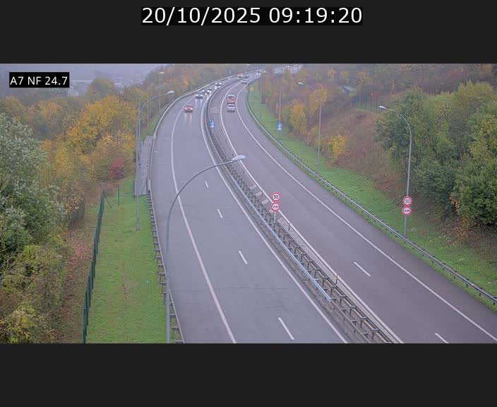 Caméra trafic Luxembourg - A7, Schieren direction Mersch