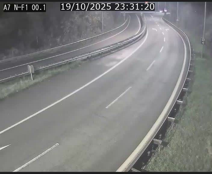 Webcam autoroute Luxembourg A7 située dans la sortie 1 Waldhof, vers la N11, avant le Tunnel Stafelter