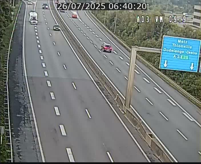 Webcam Autoroute à la Croix de Bettembourg - A3 - BK 9.9 - direction France