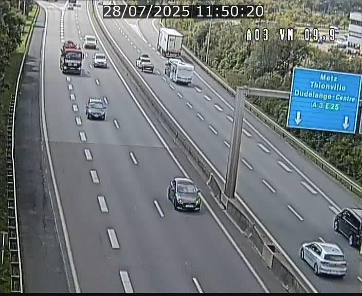 Webcam Autoroute à la Croix de Bettembourg - A3 - BK 9.9 - direction France