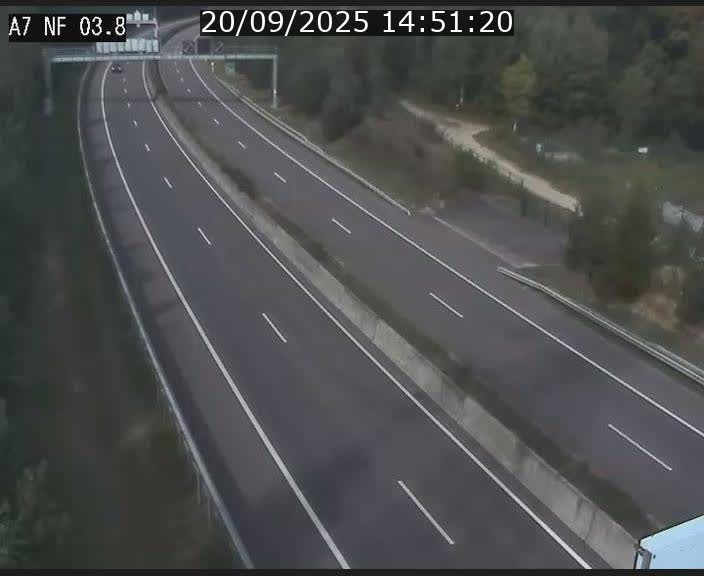 Webcam autoroute A7 au Luxembourg à la sortie du Tunnel Stafelter vers le Nord