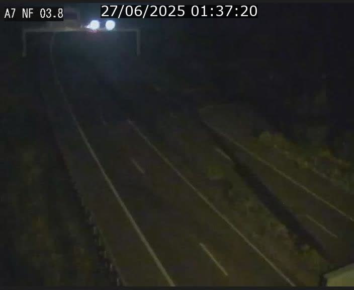 Webcam autoroute A7 au Luxembourg à la sortie du Tunnel Stafelter vers le Nord