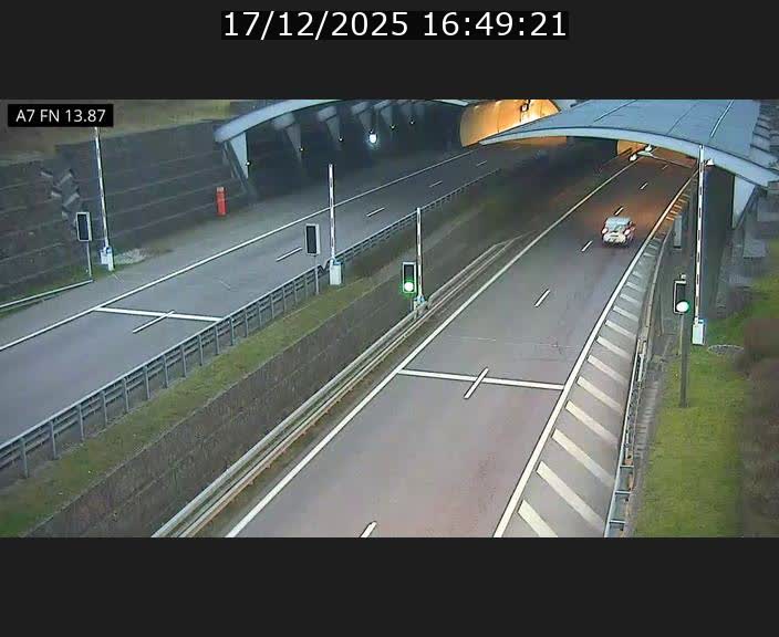 Caméra trafic Luxembourg - A7, Tunnel Gousselerbierg, entrée nord, direction Lorentzweiler