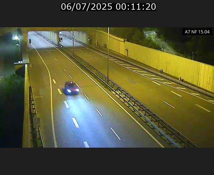 Caméra trafic Luxembourg - A7, Tunnel Mersch, entrée sud, direction Ettelbruck