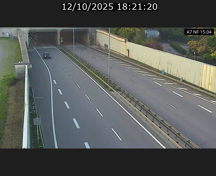 Caméra trafic Luxembourg - A7, Tunnel Mersch, entrée sud, direction Ettelbruck
