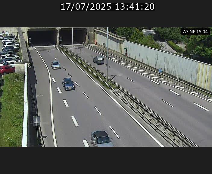 Caméra trafic Luxembourg - A7, Tunnel Mersch, entrée sud, direction Ettelbruck