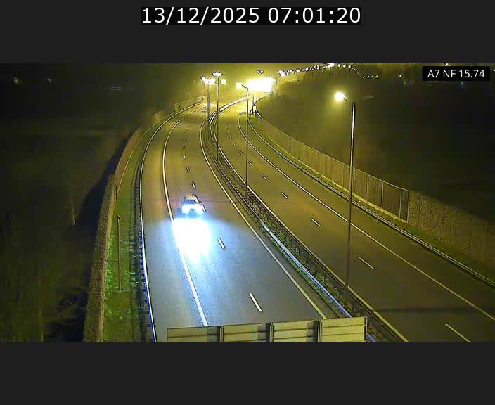 Caméra trafic Luxembourg - A7, Tunnel Mersch, entrée nord, direction Lorentzweiler