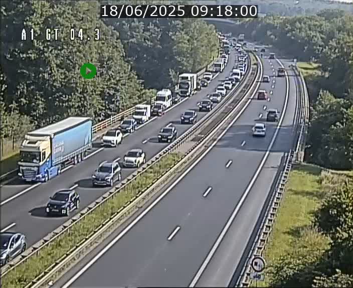 Traffic live webcam Luxembourg Itzig - A1 direction Sandweiler - BK 4.3