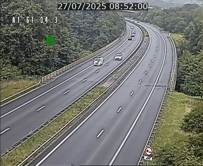 Traffic live webcam Luxembourg Itzig - A1 direction Sandweiler - BK 4.3