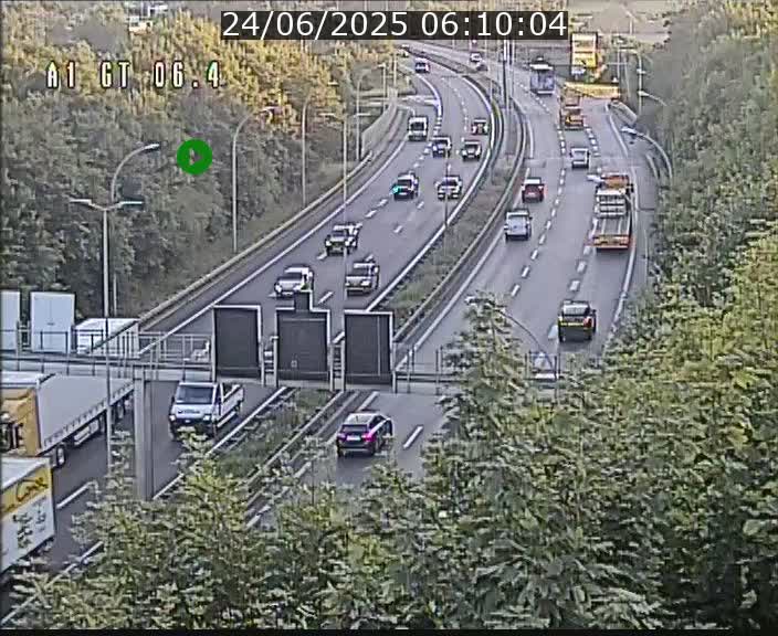 Traffic live webcam Luxembourg Hamm - A1 direction Sandweiler - BK 6.4
