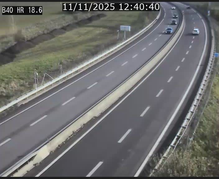Webcam sur la route de liaison entre Micheville et Esch-Belval à la frontière entre le Luxembourg et la France. Vue orientée vers la Lorraine.
