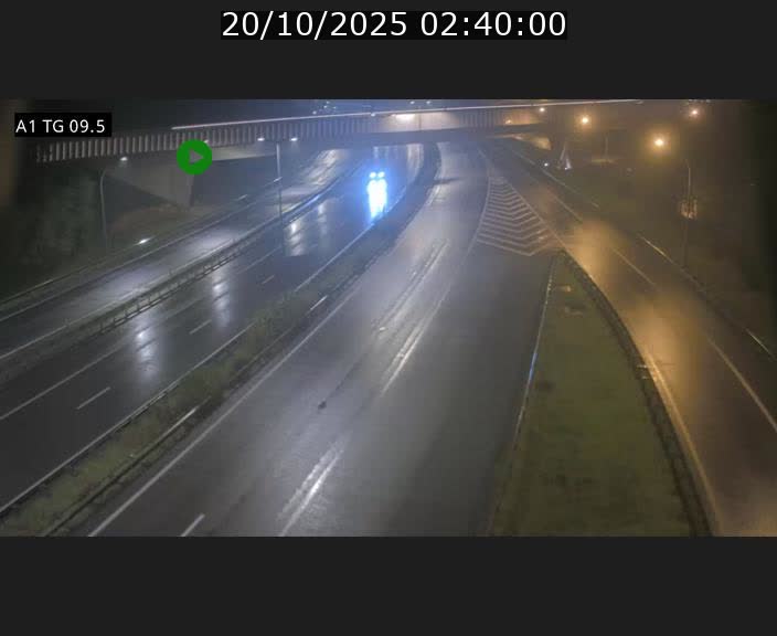 Traffic live webcam Luxembourg Jonction Grünewald - A1 direction Luxembourg-ville - BK 9.5