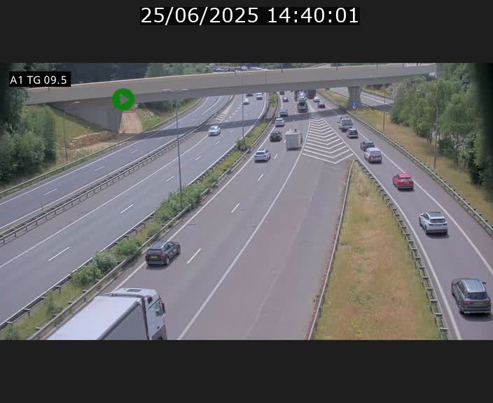 Traffic live webcam Luxembourg Jonction Grünewald - A1 direction Luxembourg-ville - BK 9.5