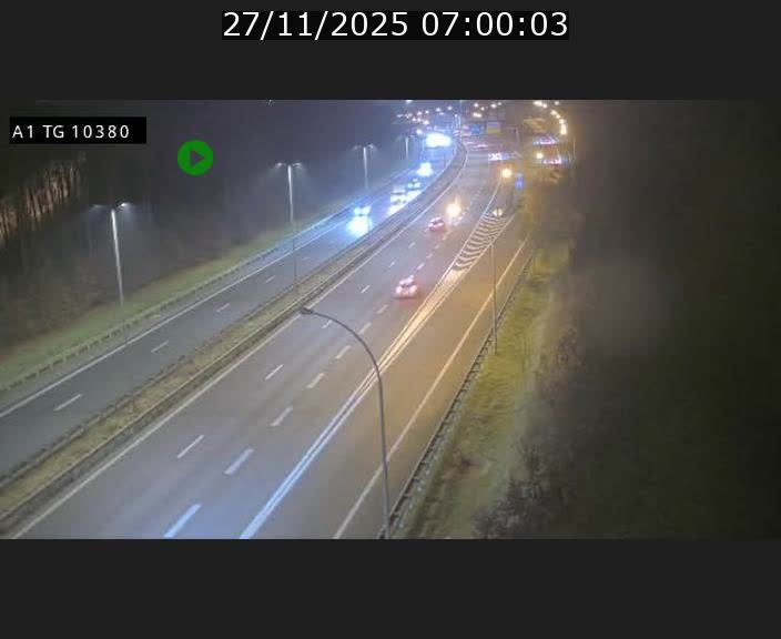 Traffic live webcam Luxembourg Senningerberg - A1 direction Luxembourg Kirchberg - BK 10.3