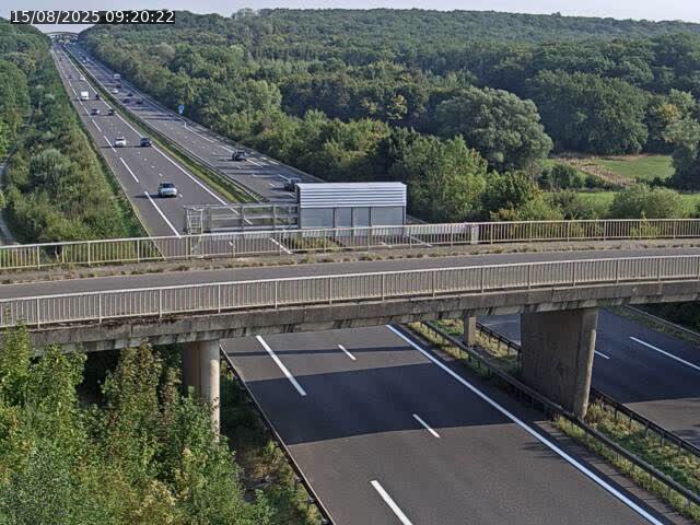 Caméra autoroute France - A31, Zoufftgen direction Luxembourg-ville, à la frontière entre la France et le Luxembourg