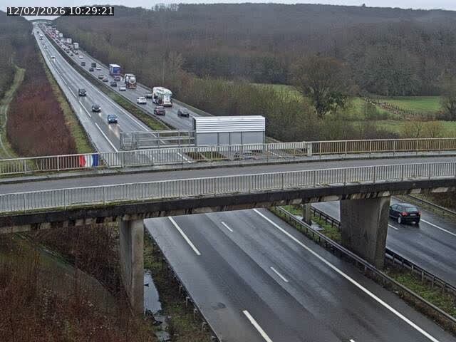Caméra autoroute France - A31, Zoufftgen direction Luxembourg-ville, à la frontière entre la France et le Luxembourg