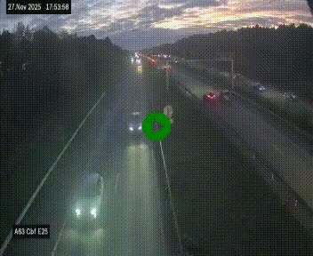 Webcam autoroute A63 en périphérie de Bordeaux au sud-est de la ville, en provenance du bassin d'Arcachon. Vue orientée vers Bordeaux
