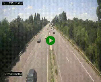 Webcam routière à la fin de la N10, en périphérique ouest d'Angouleme, proche de la jonction avec l'A10