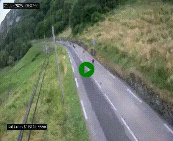Webcam dans les Pyrénées Atlantique au niveau du col d'Urdos et du fort du Pourtalet sur la N134, en direction du Col et du tunnel du Somport, à 765 mètres d'altitude