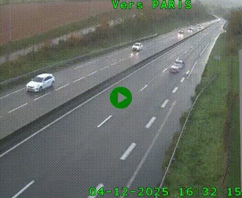 Caméra routière sur l'autoroute A20 à Saint-Hilaire-Bonneval, au sud de Limoges. Vue orientée vers Paris