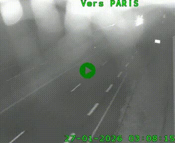 Caméra routière sur l'autoroute A20 à Saint-Hilaire-Bonneval, au sud de Limoges. Vue orientée vers Paris