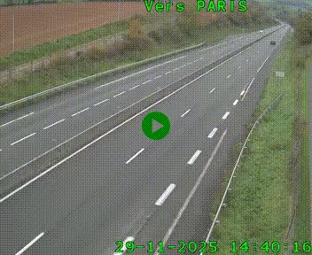 Caméra routière sur l'autoroute A20 à Saint-Hilaire-Bonneval, au sud de Limoges. Vue orientée vers Paris