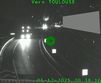 Caméra routière sur l'autoroute A20 à Noailles, en périphérie de Brive-la-Gaillarde. Vue orientée vers Toulouse